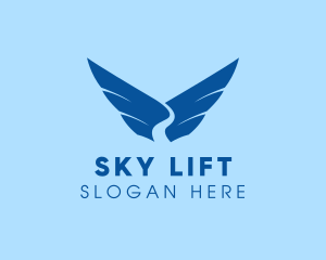 Flying Aviation Wing logo design