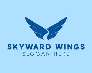 Flying Aviation Wing logo design