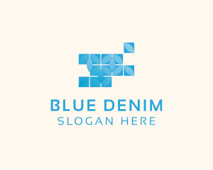 Blue Glass Tiles logo design