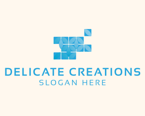 Blue Glass Tiles logo design