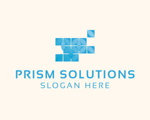 Blue Glass Tiles logo design