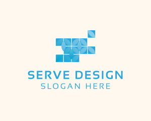 Blue Glass Tiles logo design