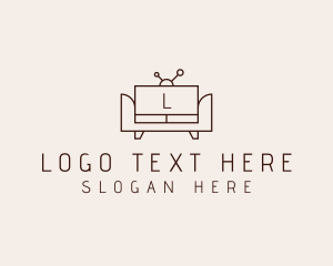 Television Sofa Furnishing Logo