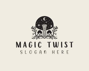 Magic Mushroom Plant logo design