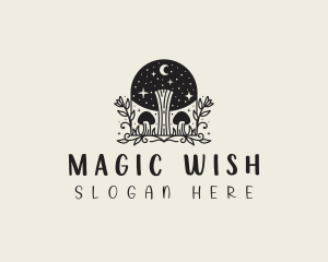 Magic Mushroom Plant logo design