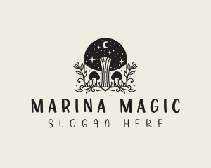 Magic Mushroom Plant logo design