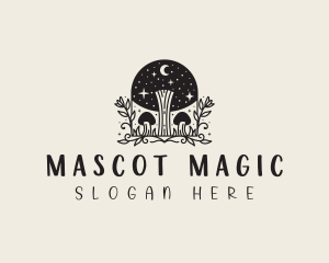 Magic Mushroom Plant logo design