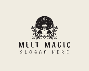 Magic Mushroom Plant logo design