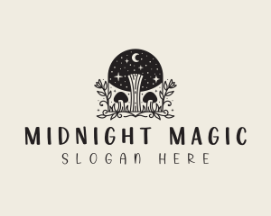 Magic Mushroom Plant logo design