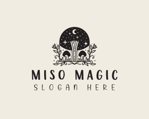 Magic Mushroom Plant logo design