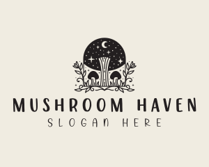 Magic Mushroom Plant logo design