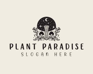 Magic Mushroom Plant logo design