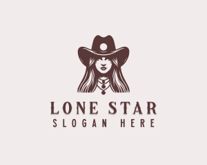 Cowgirl Western Rodeo logo design