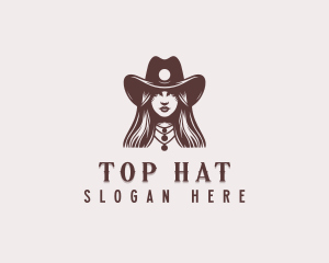 Cowgirl Western Rodeo logo design