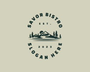 Rustic Rural Mountain Valley Logo