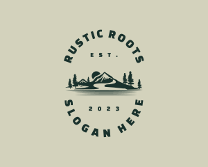 Rustic Rural Mountain Valley logo