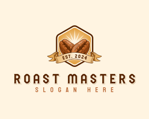 Roasted Coffee Beans Cafe logo design