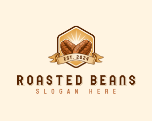 Roasted Coffee Beans Cafe logo design