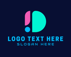 Twitter - Multicolor Initial Letter D logo design