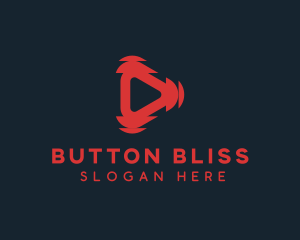 Tech Play Button logo design