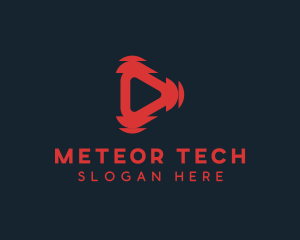 Tech Play Button logo design