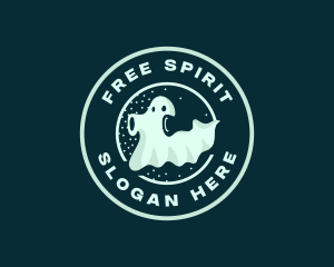 Ghost Spooky Haunted logo design