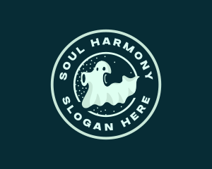 Ghost Spooky Haunted logo design