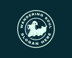 Ghost Spooky Haunted logo design