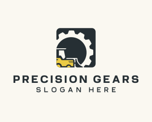 Gear Bulldozer Construction logo design