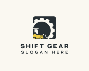 Gear Bulldozer Construction logo design