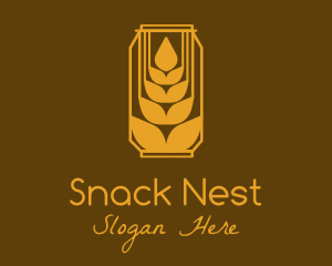 Wheat Beer Stalk logo design