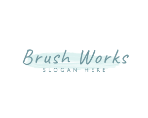 Beauty Brush Stroke logo design