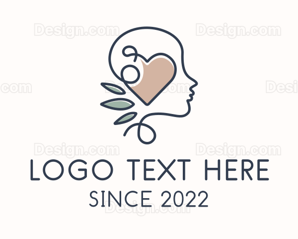 Medical Psychologist Leaf Logo