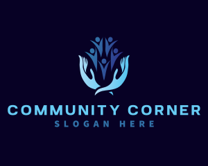 Hand Volunteer Community logo design