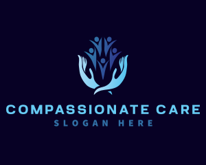 Hand Volunteer Community logo design