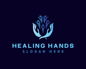 Hand Volunteer Community logo design