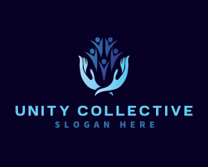 Hand Volunteer Community logo design