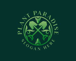 Shovel Plant Gardening logo design