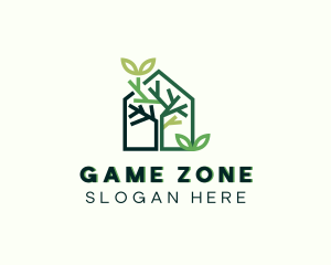 Greenhouse Garden Landscaping Logo