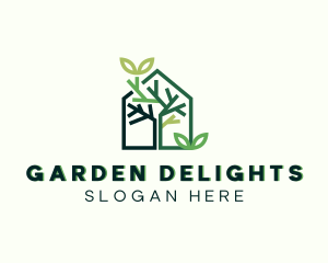 Greenhouse Garden Landscaping logo design