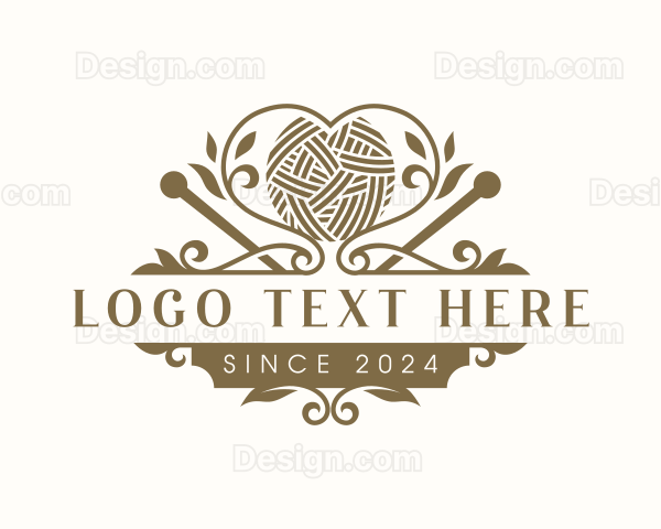 Yarn Knitting Craft Logo