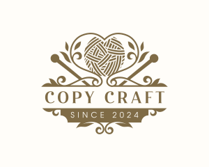 Yarn Knitting Craft logo design