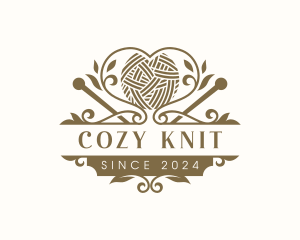 Yarn Knitting Craft logo design