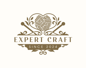 Yarn Knitting Craft logo design