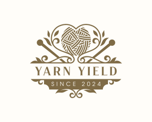 Yarn Knitting Craft logo design