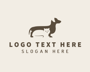 Pet Dachshund & Cat  logo