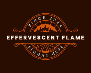 Pizzeria Flame Restaurant logo design