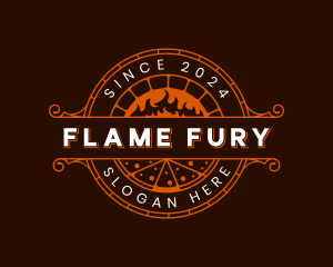 Pizzeria Flame Restaurant logo design