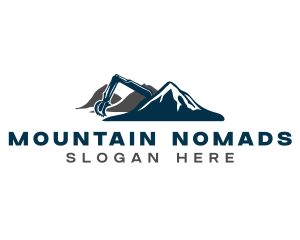 Mountain Machine Excavator  logo design