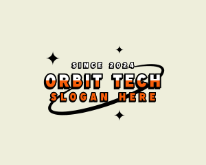 Retro Orbit Star logo design